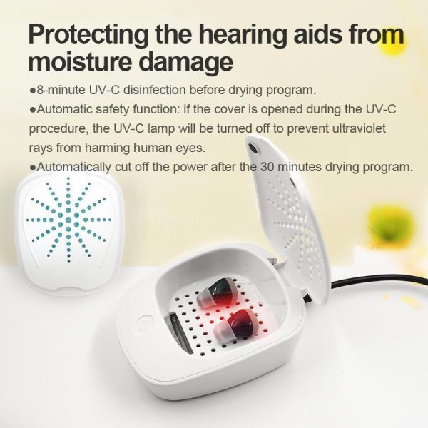 Medical Devices |   Hearing Dehumidifier Hearing Aid Dryer, Helps Stop Itchy Ears By Removing Sweat & Mositure From Hearing Aids, Wireless Earbuds, Ear Amplifiers Health Medical Devices