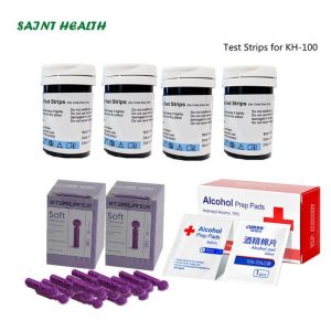 Medical Devices |   Medical Blood Glucose Test Strips And Lancets And Alcohol Cotton Pads- For Kh-100 Blood Glucose Meter (Does Not Include The Device Itself) Health Medical Devices