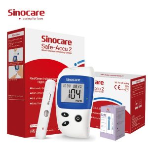 Medical Devices |   Sinocare Glucometer Kit X 50/100 Test Strips/ Needles Blood Glucose Monitor Test Accurate For Diabetes Health Medical Devices