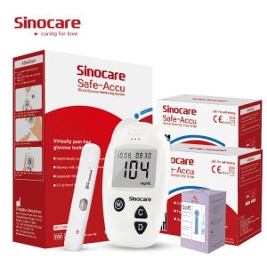 Medical Devices |   Sinocare Safe-Accu Blood Glucose Meter 100 Strips/Lancet Health Medical Devices