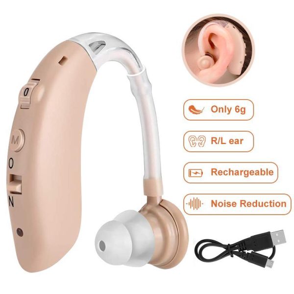 Medical Devices |   Wireless Elderly Hearing Aids Rechargeable Ear Aid Sound Amplifier Mini Portable Hearingaid Deaf Hearing Aids Device Health Medical Devices