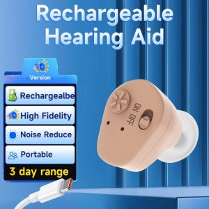 Medical Devices |   Xb-102 Mini Hearing Aid Rechargeable Hearing Amplifier Invisible In-The-Ear Sound Amplifier With Noise Cancelling For Adults Deafness Health Medical Devices