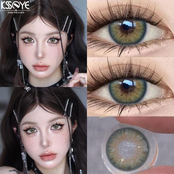 Medical Supplies |   1 Pair/2Pcs Myopia Contact Lenses With Grade 0~-8.00Ksseye Soft Lenses 14.5Mm Barbie Green 1 Year Use Doll Eye Comfortable Makeup Health Medical Supplies