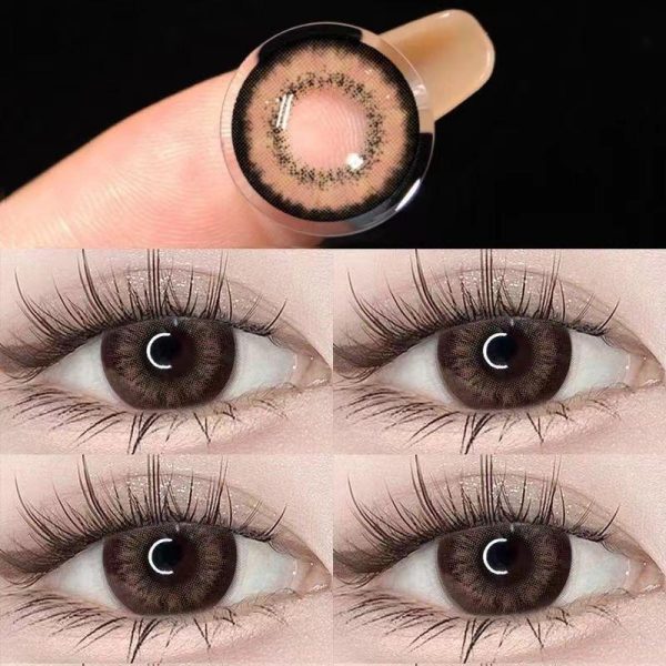 Medical Supplies |   Ksseye 2Pcs Contact Lenses With Grade For Eye Brown Beauty Doll Eyes 14.5Mm Shortsightedness 0~-8.00 Yearly Use Health Medical Supplies