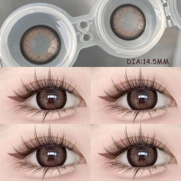 Medical Supplies |   Ksseye 2Pcs Contact Lenses With Grade For Eye Brown Beauty Doll Eyes 14.5Mm Shortsightedness 0~-8.00 Yearly Use Health Medical Supplies