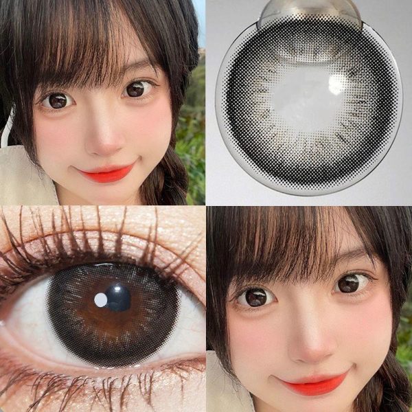 Medical Supplies |   Ksseye 2Pcs Contact Lenses With Grade For Eye Brown Beauty Doll Eyes 14.5Mm Shortsightedness 0~-8.00 Yearly Use Health Medical Supplies