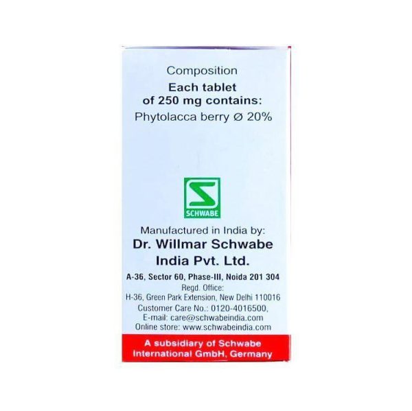 Medical Supplies |   Phytolacca Berries (Lakonos) (80 Tabs, 250 Mg), Phytolacca Berry, Schwabe Health Medical Supplies