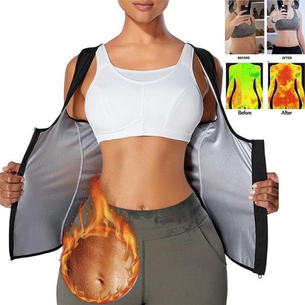 Medical Supplies |   Women Sauna Suit For Weight Loss Waist Trainer Sweat Vest Girdle Slim Corset Sauna Workout Tank Tops Shapewear Fitness Shirt Slimming Body Shaper Health Medical Supplies