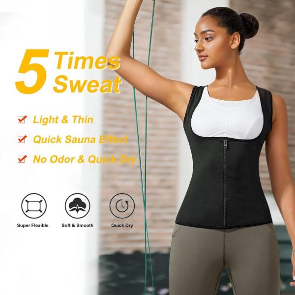 Medical Supplies |   Women Sauna Suit For Weight Loss Waist Trainer Sweat Vest Girdle Slim Corset Sauna Workout Tank Tops Shapewear Fitness Shirt Slimming Body Shaper Health Medical Supplies