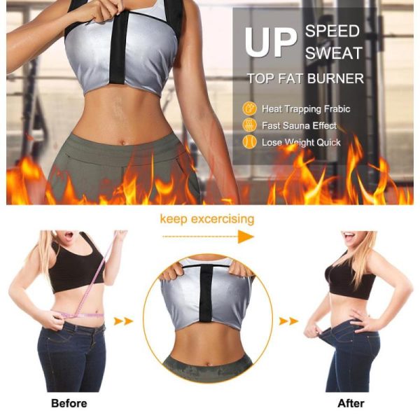 Medical Supplies |   Women Sauna Suit For Weight Loss Waist Trainer Sweat Vest Girdle Slim Corset Sauna Workout Tank Tops Shapewear Fitness Shirt Slimming Body Shaper Health Medical Supplies