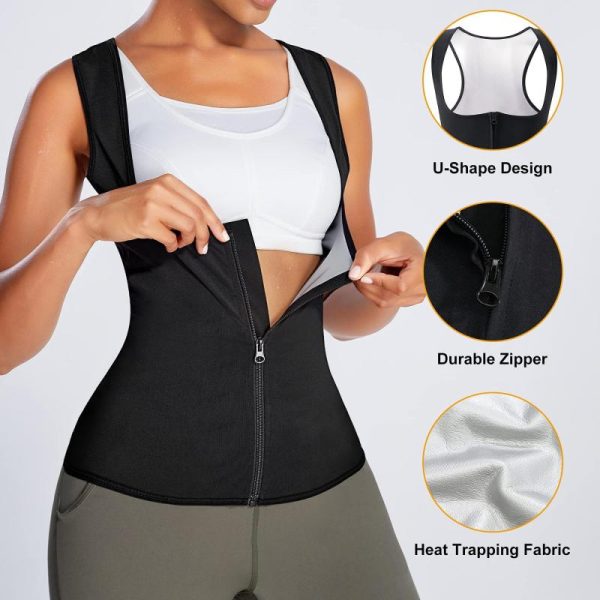 Medical Supplies |   Women Sauna Suit For Weight Loss Waist Trainer Sweat Vest Girdle Slim Corset Sauna Workout Tank Tops Shapewear Fitness Shirt Slimming Body Shaper Health Medical Supplies