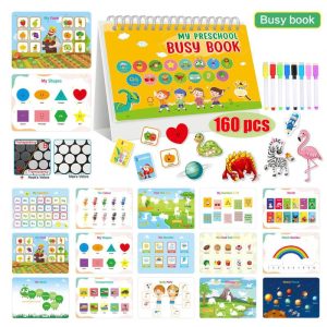 Newborn Toys |   30 Themes Busy Books, Montessori Preschool Learning Activities Drawing Book Toddler Busy Book Preschool Workbook Binder Montessori Toy Newborn Toys Newborn Toys