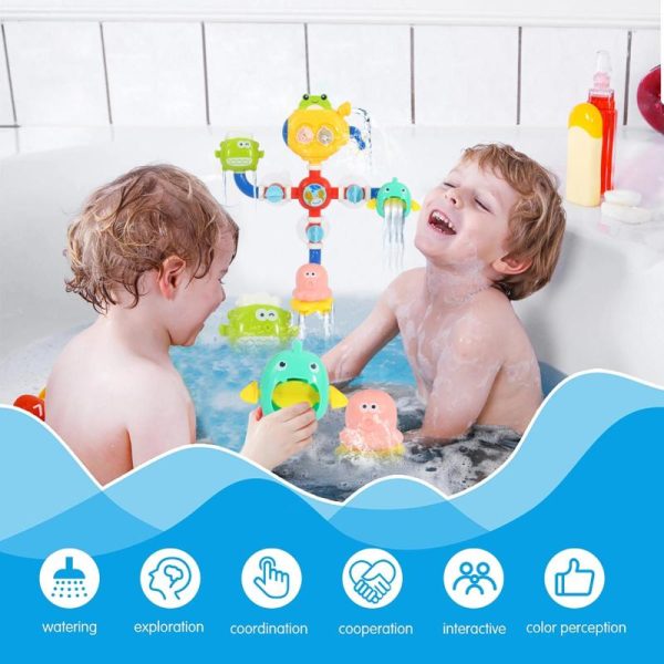 Newborn Toys |   Bathtub Toys With Pvc Suctions Shower Toys For Toddlers Age 6+ Months Infant Toys For Bathing Water Newborn Toys Newborn Toys