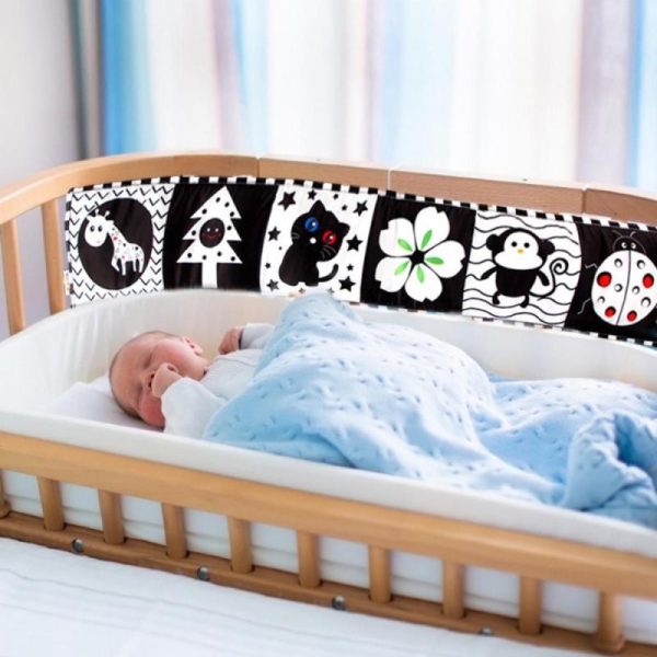 Newborn Toys |   Black White Series Cloth Book Cribs Pram Use Clip On Animal Cloth Book Toys Montessori Baby Visual Stimulation Card Toys Newborn Toys Newborn Toys