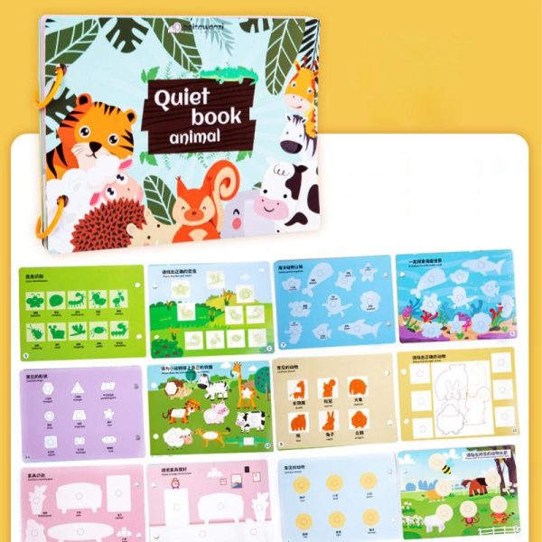 Newborn Toys |   Busy Book | Educational Toddler Busy Book Montessori Toys | Sticker Books For Kids With 4 Themes, Toddler Preschool Activity Early Learning Toys For B Newborn Toys Newborn Toys