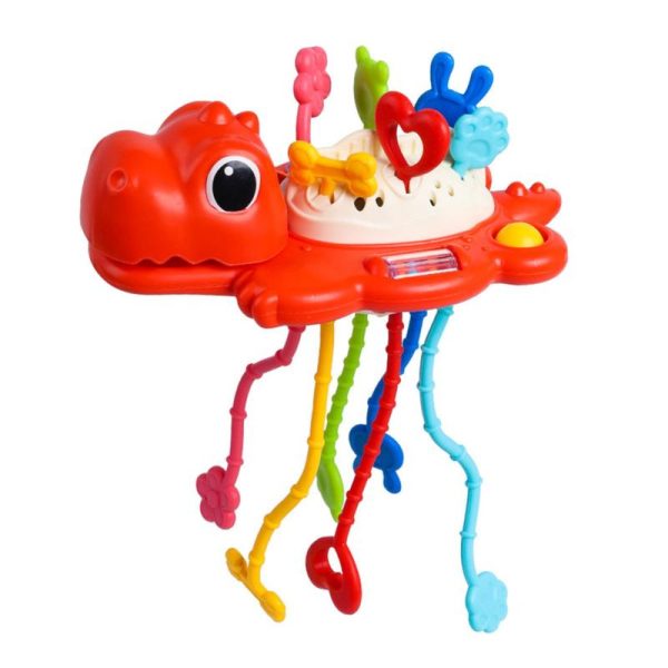 Newborn Toys |   Dinosaur Pull String Toy For Baby Montessori Toy Sensory Toy For Toddlers Food Grade Silicone Baby Newborn Toys Newborn Toys