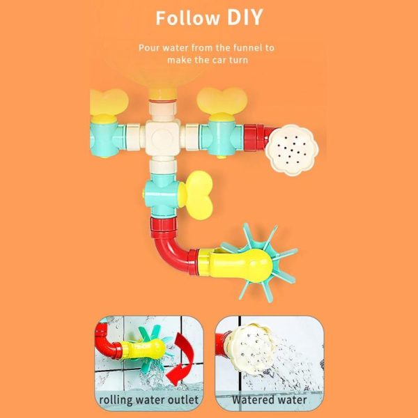 Newborn Toys |   Kids Toys Assembly Water Waterwheel Pipe Kids Spraying Play Shower Bath Bathtub Toy Newborn Toys Newborn Toys