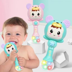 Newborn Toys |   Led Glowing Hand Rattle Music Sand Hammer Soft Teether Development Baby Toy Newborn Toys Newborn Toys