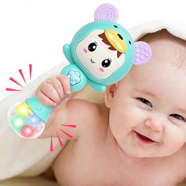 Newborn Toys |   Led Glowing Hand Rattle Music Sand Hammer Soft Teether Development Baby Toy Newborn Toys Newborn Toys