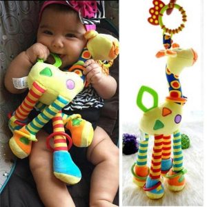 Newborn Toys |   Lovely Giraffe Toy Infant Baby Kid Development Plush Giraffe Animal Handbells Rattles Handle Toy Newborn Toys Newborn Toys