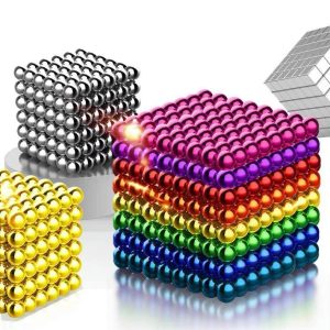 Novelty & Gag Toys |   5Mm 512Pcs 3D Diy Rainbow 8Colors Silver Magentic Balls Building Block Neocube Beads Architecture Fun Stress  Puzzle Building Tabletop Toys Novelty & Gag Toys Novelty & Gag Toys