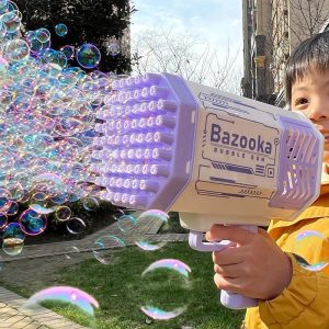 Novelty & Gag Toys |   Bubble Gun Rocket 69 Holes Soap Bubbles Machine Gun Shape Automatic Blower With Light Toys For Kids Children‘S Day Gift Novelty & Gag Toys Novelty & Gag Toys