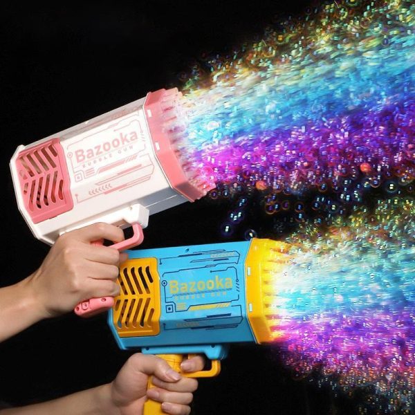 Novelty & Gag Toys |   Bubble Gun Rocket 69 Holes Soap Bubbles Machine Gun Shape Automatic Blower With Light Toys For Kids Children‘S Day Gift Novelty & Gag Toys Novelty & Gag Toys