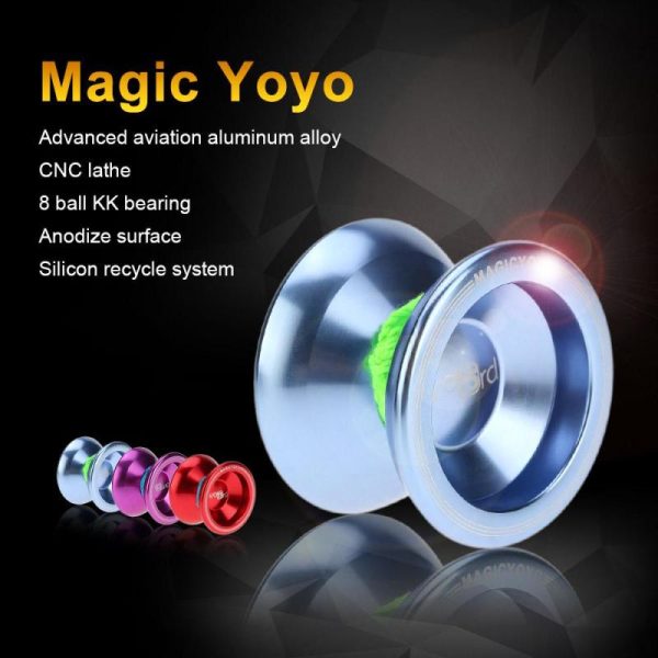 Novelty & Gag Toys |   Professional Magic Yoyo T5 Overlord Aluminum Alloy Metal Yoyo 8 Ball Kk Bearing With String For Kids Lake Blue Novelty & Gag Toys Novelty & Gag Toys