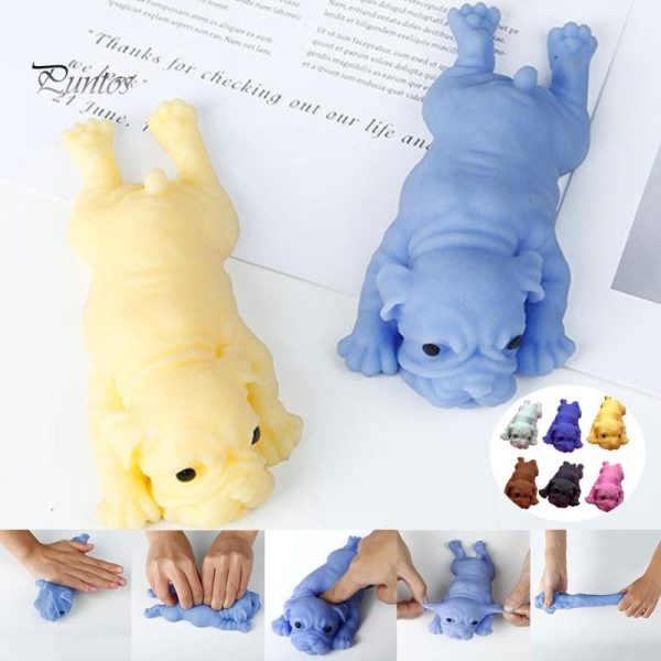 Novelty & Gag Toys |   Puntos Kids Adult Toy Realistic Silicone Bulldog Soft Animal Stress Relieve Squeezing Novelty & Gag Toys Novelty & Gag Toys