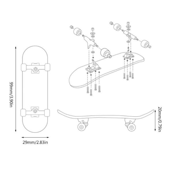 Novelty & Gag Toys |   Wooden Fingerboard Fingerboard Set Finger Skate Board Maple Wood Professional Mini Skateboard Kid Toys For Boys Novelty & Gag Toys Novelty & Gag Toys