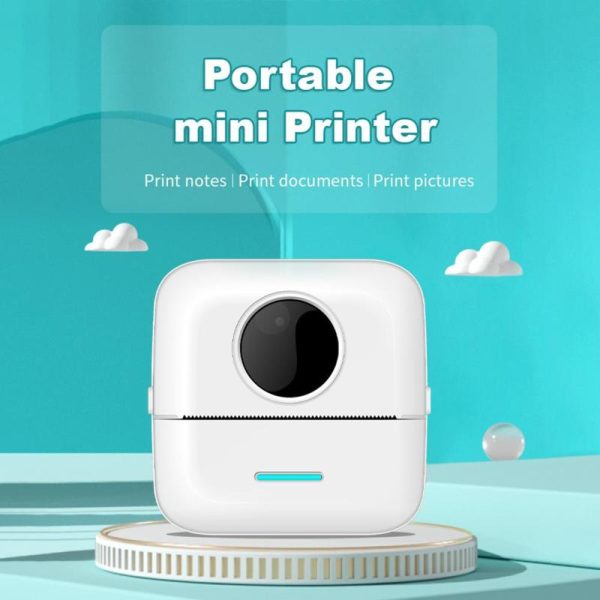 Office Equipment |   200Dpi Wireless Thermal Label Printer Note Memo Ink-Free Printer (White) Electronics Office Equipment