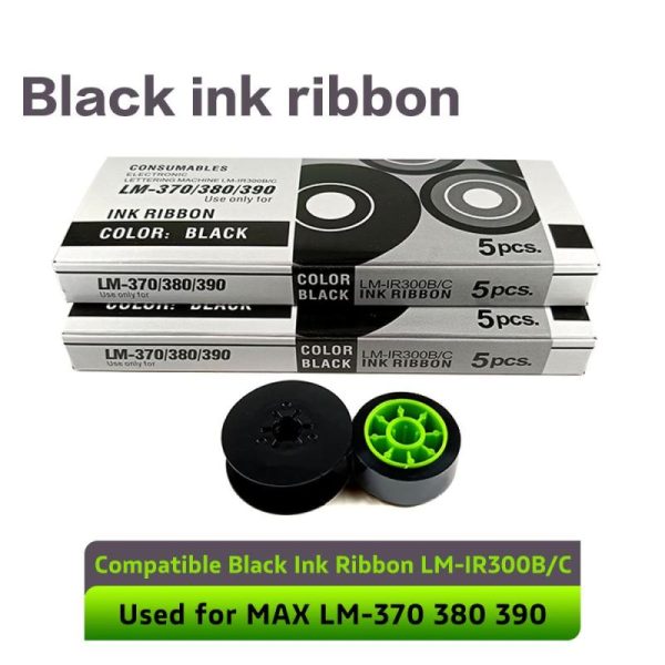 Office Equipment |   5Pcs Black Ribbon Twin Spool Replacement Compatible With Typewriter Models Lm-370Ae 380Aeez 390A Electronics Office Equipment