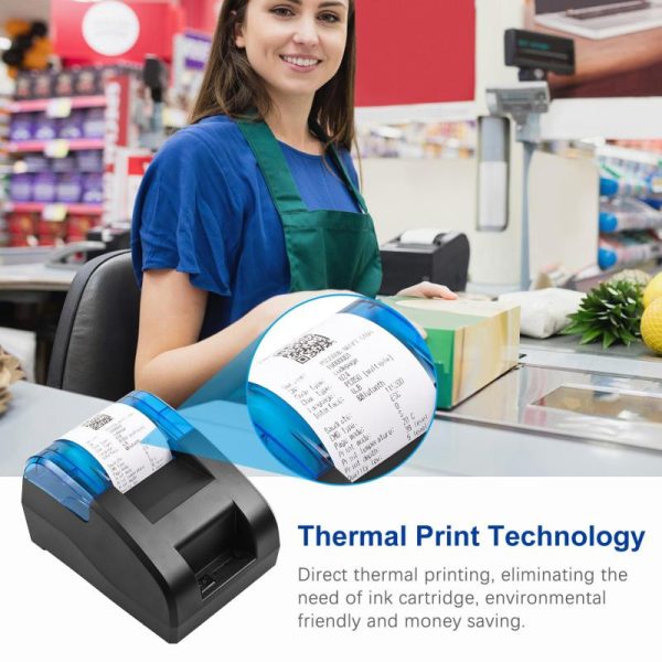 Office Equipment |   Bisofice 58Mm Thermal Receipt Printer Desktop Usb&Bt Wireless Connection Printer Barcode Logo Electronics Office Equipment