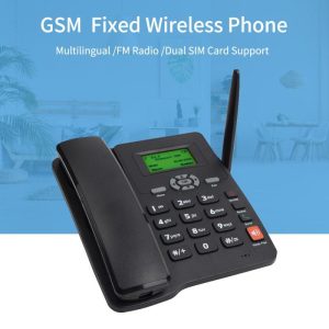 Office Equipment |   Cordless Phone Desktop Telephone Support Gsm 85090018001900Mhz Dual Sim Card 2G Fixed Wireless Electronics Office Equipment