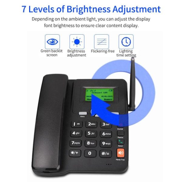 Office Equipment |   Cordless Phone Desktop Telephone Support Gsm 85090018001900Mhz Dual Sim Card 2G Fixed Wireless Electronics Office Equipment