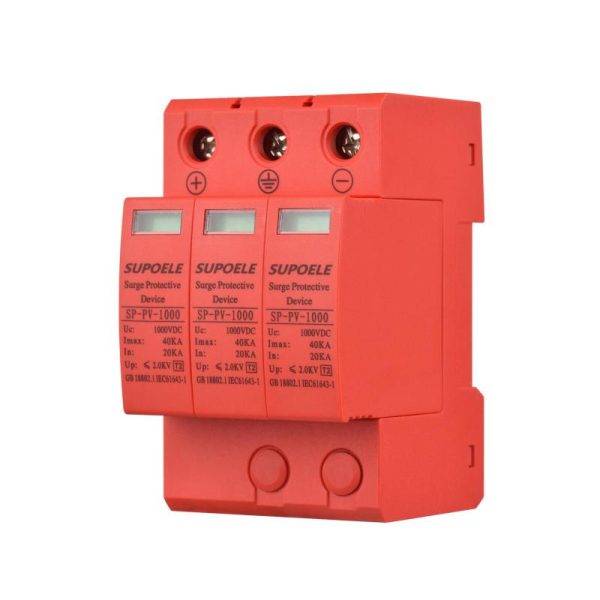 Office Equipment |   Dc 1000V Surge Protective Device 3P 40Ka Surge Arrester Photovoltaic Pv Thunder Proof Protector Electronics Office Equipment