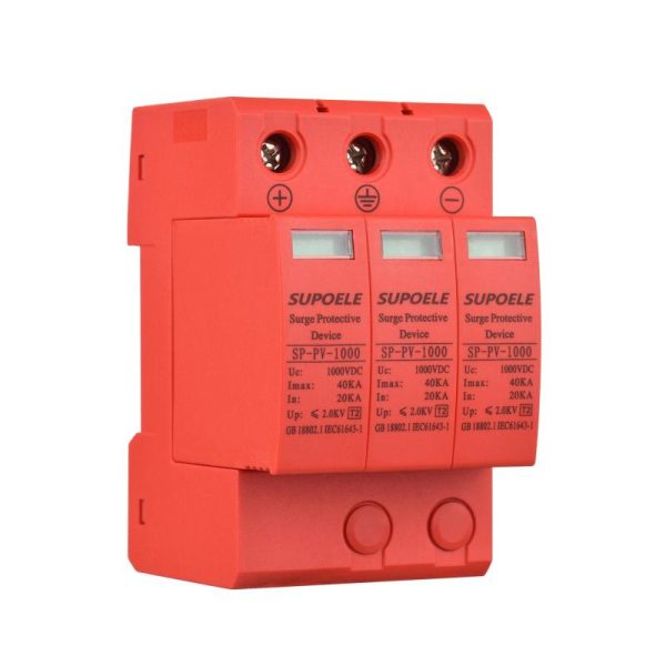 Office Equipment |   Dc 1000V Surge Protective Device 3P 40Ka Surge Arrester Photovoltaic Pv Thunder Proof Protector Electronics Office Equipment