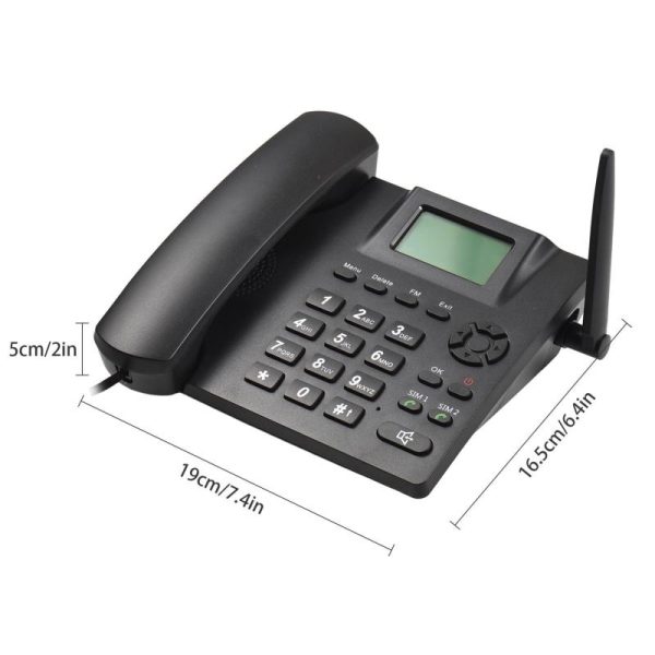 Office Equipment |   Fixed Wireless Landline Phone Desktop Telephone Support Gsm 85090018001900Mhz Dual Sim Card 2G Electronics Office Equipment