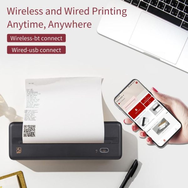 Office Equipment |   Hprt Mt810 A4 Portable Paper Printer Thermal Printing Wireless Bt Connect Compatible With Ios And Electronics Office Equipment