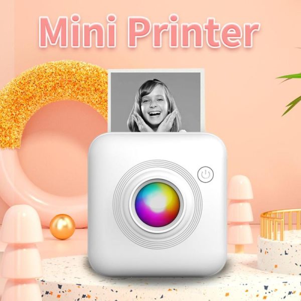 Office Equipment |   Mini Pocket Printer Portable 58Mm Thermal Printer Machine Wireless Bt Connection For Picture Label Electronics Office Equipment