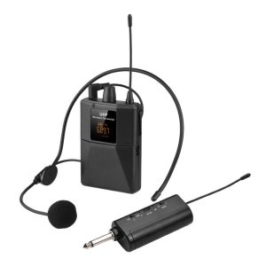 Office Equipment |   Uhf Wireless Microphone Headset With Transmitter And Receiver, Led Digital Display Bodypack Electronics Office Equipment