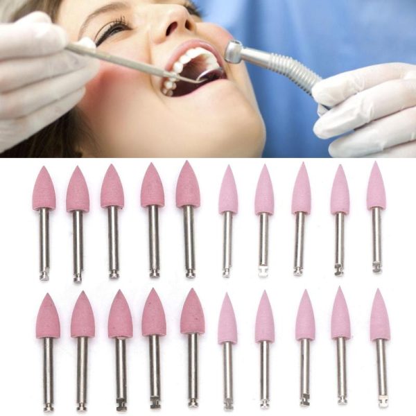 Oral Care |   10Pcs Dental Polishing Burs Low Speed Dental Grinding Polisher Burs Drill Bits Set Pink Health Oral Care