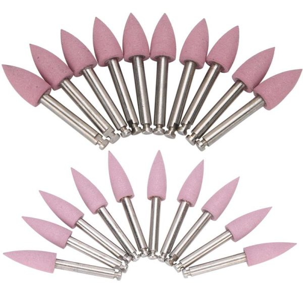 Oral Care |   10Pcs Dental Polishing Burs Low Speed Dental Grinding Polisher Burs Drill Bits Set Pink Health Oral Care