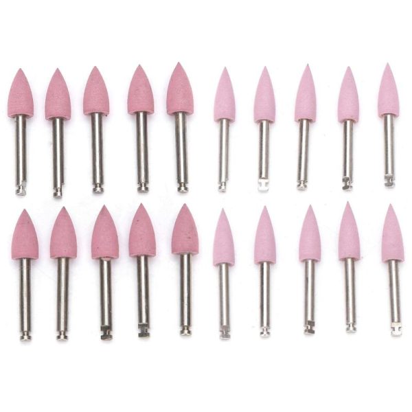 Oral Care |   10Pcs Dental Polishing Burs Low Speed Dental Grinding Polisher Burs Drill Bits Set Pink Health Oral Care