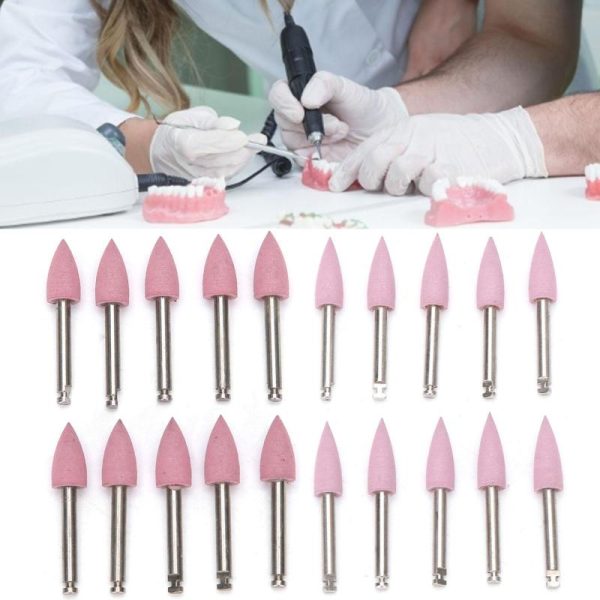 Oral Care |   10Pcs Dental Polishing Burs Low Speed Dental Grinding Polisher Burs Drill Bits Set Pink Health Oral Care