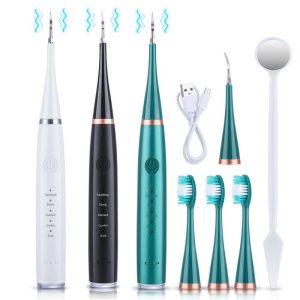 Oral Care |   1Set Electric Teeth Cleaner Dental Calculus Scaler Teeth Whitening Plaque Coffee Stain Tartar Removal High Frequency Sonic Toothbrush Health Home Appliances