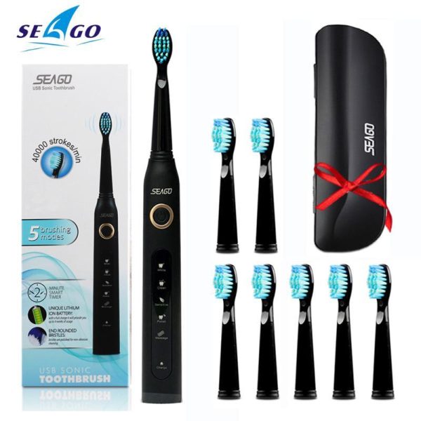 Oral Care |   Seago Sonic Electric Toothbrush Sg-507 Adult Timer Brush 5 Mode Usb Charger Rechargeable Tooth Brush Health Oral Care