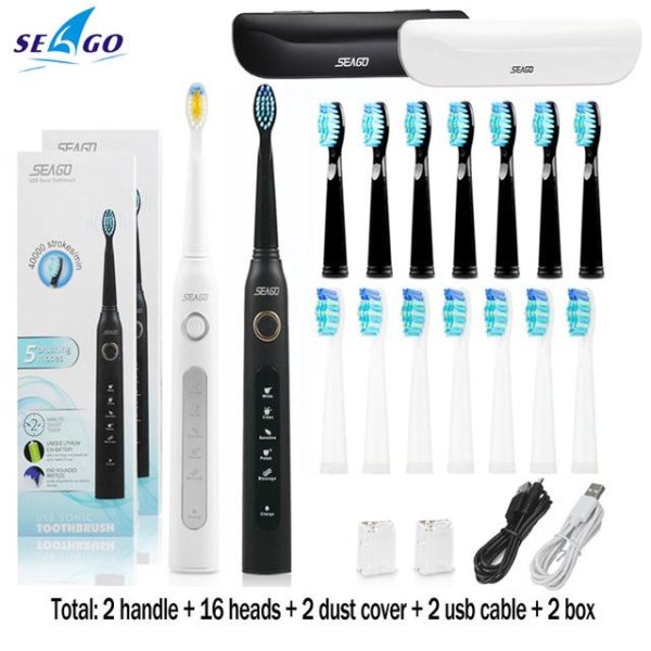 Oral Care |   Seago Sonic Electric Toothbrush Sg-507 Adult Timer Brush 5 Mode Usb Charger Rechargeable Tooth Brush Health Oral Care