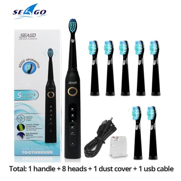 Oral Care |   Seago Sonic Electric Toothbrush Sg-507 Adult Timer Brush 5 Mode Usb Charger Rechargeable Tooth Brush Health Oral Care