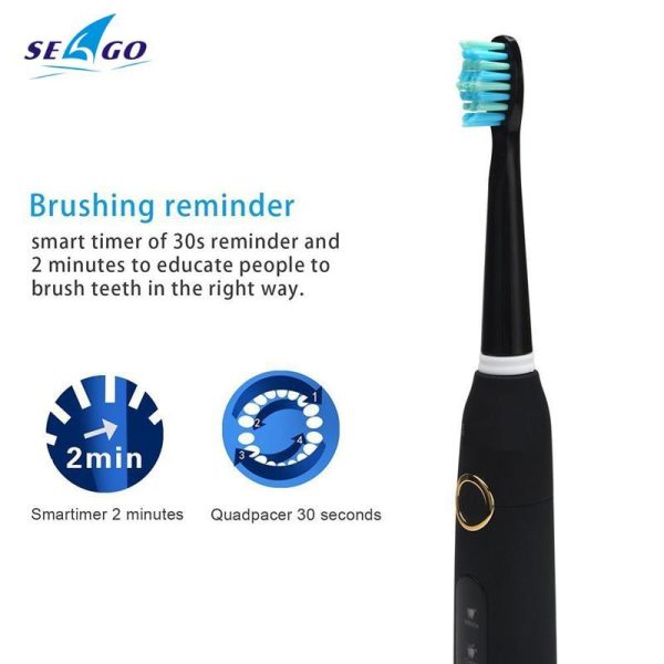 Oral Care |   Seago Sonic Electric Toothbrush Sg-507 Adult Timer Brush 5 Mode Usb Charger Rechargeable Tooth Brush Health Oral Care